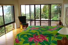 Mandalay Muri Heights is a secluded 3 bedroom 2 storey private house. It has superb panaromic views from every room of the house out towards the Muri lagoon.