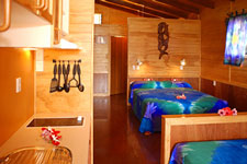 Aroa Beachside Inn offers waterfront units on the beautiful white sand beach of western Rarotonga, including two deluxe interconnecting beachfront units with disabled facilities.