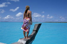 Cruise Aitutaki Lagoon aboard the fantastic "Titi ai Tonga".  Your cruise takes you to 2 idyllic islets and a snorkelling area, you can feed tropical fish & see giant clams. Cruise includes BBQ lunch.