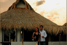 Luxurious accommodation on a white sand beach facing the sunset. This intimate full service resort is complemented by Polynesian warmth and hospitality.  Royal pampering, Island style!