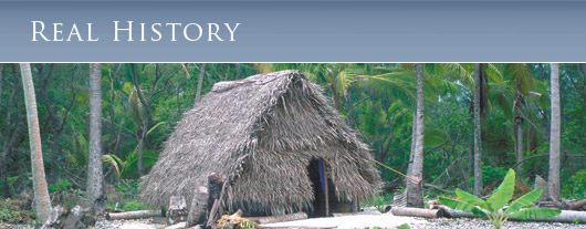 A frame hut on the island of Atiu Cook Islands