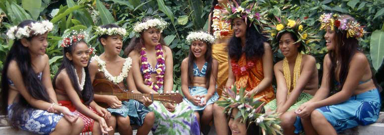 Local children of the Cook Islands