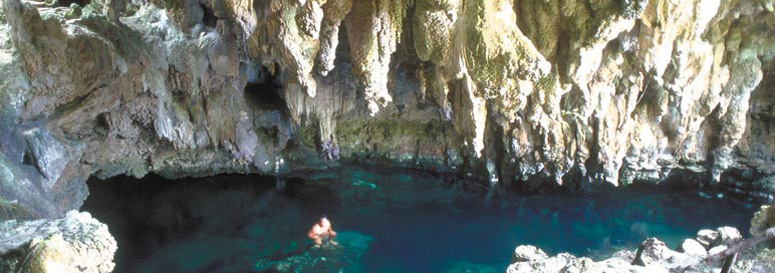 Cave in Mitiaro Cook Islands