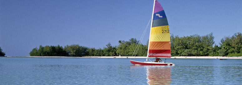 Sailing at Muri Beach, Rarotonga, Cook Islands