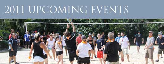 Group beach volleyball event